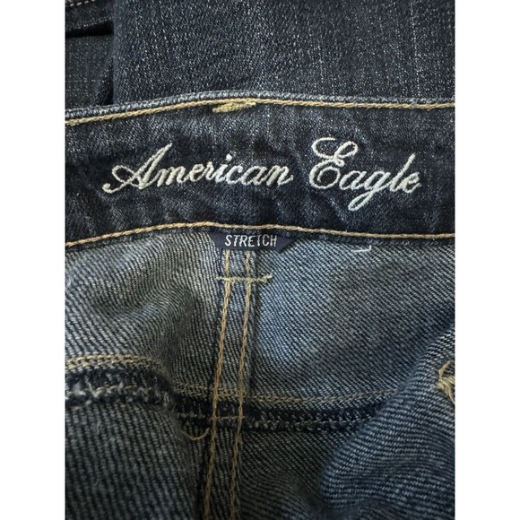 American Eagle Jeans Size 12 Dark Wash Boy Fit Mid-Rise Ankle Denim - Picture 6 of 11